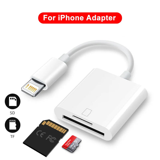 Adaptador de iPhone para tarjetas SD/TF