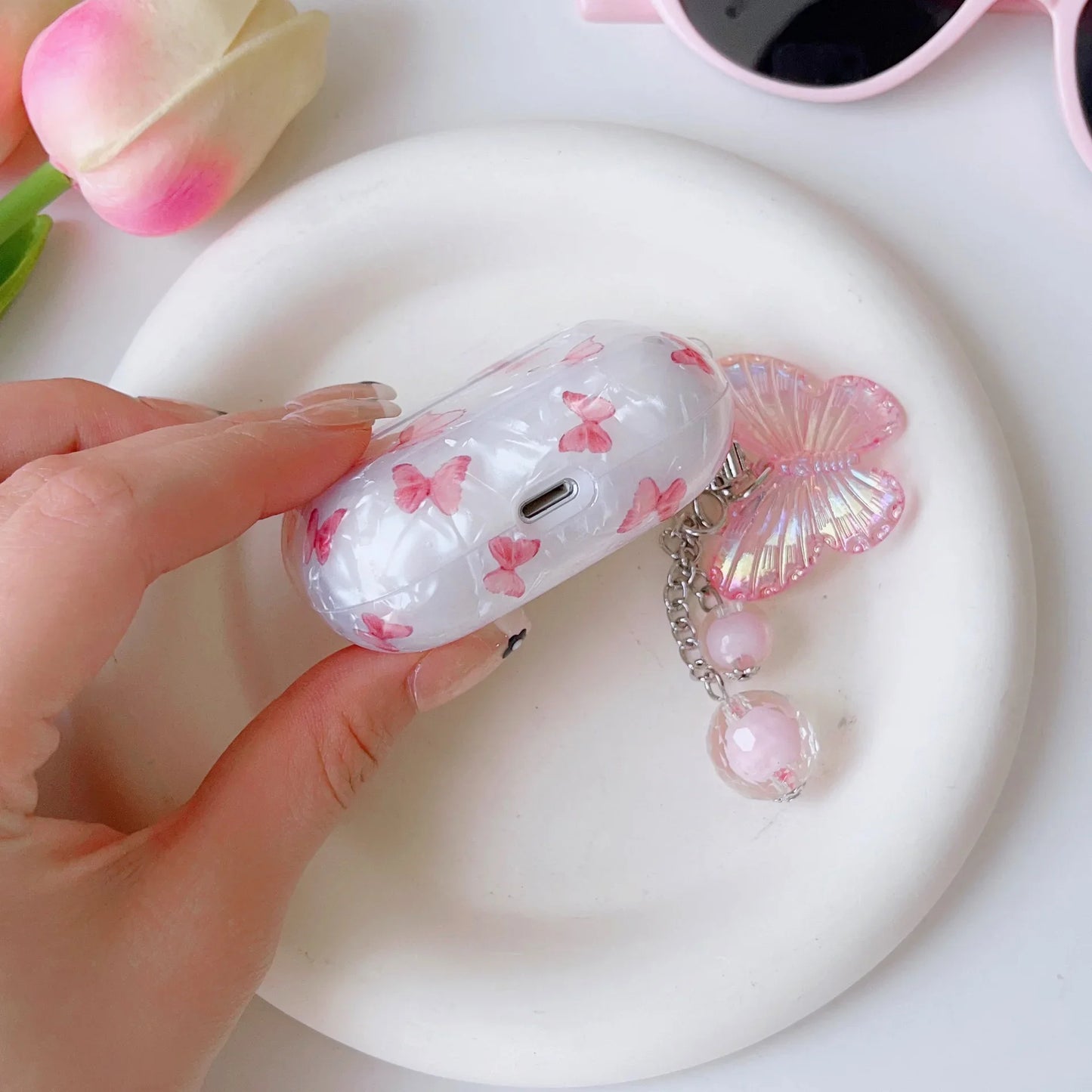 Pink Butterfly Case